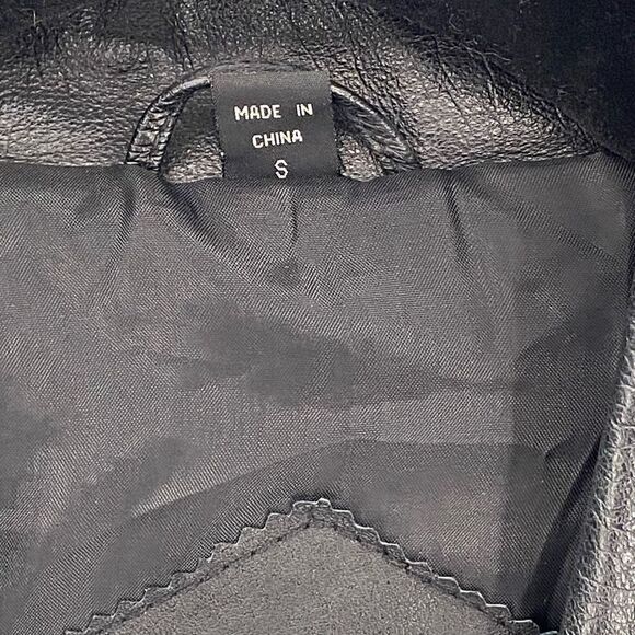 N.Y.D.A. New York Direct Action Vintage Y2K 100% Leather Coat Black Small - Picture 12 of 12